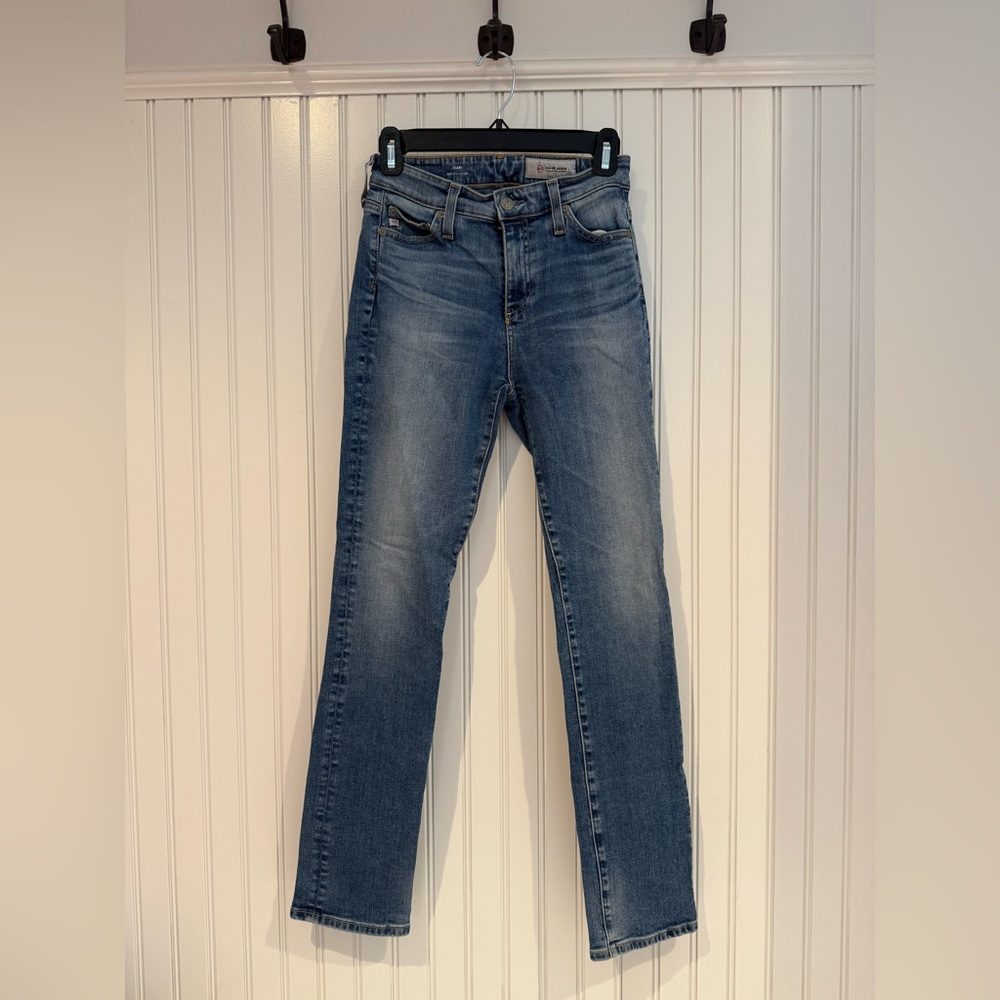 Ag Adriano Goldschmied Straight Leg Blue Jeans